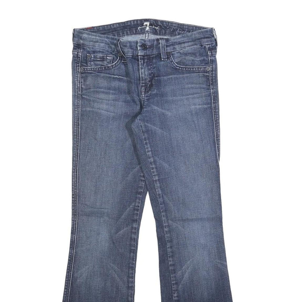 7 FOR ALL MANKIND Womens Jeans Blue Slim Flared Denim Medium W26 L28 Stylish
