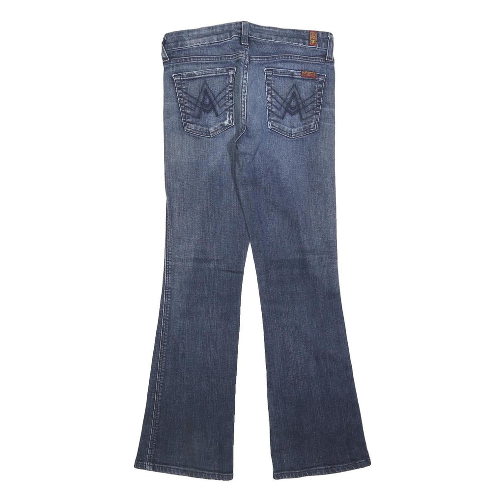 7 FOR ALL MANKIND Womens Jeans Blue Slim Flared Denim Medium W26 L28 Stylish