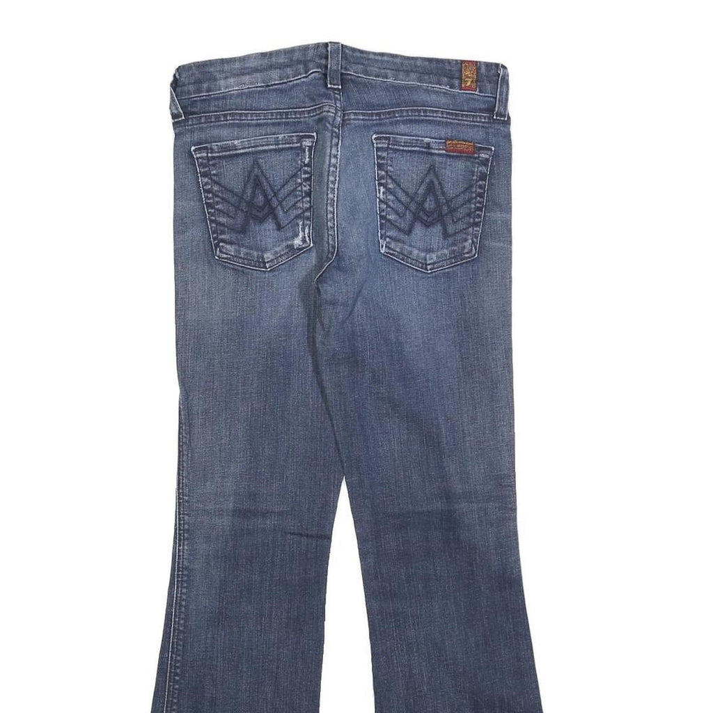 7 FOR ALL MANKIND Womens Jeans Blue Slim Flared Denim Medium W26 L28 Stylish