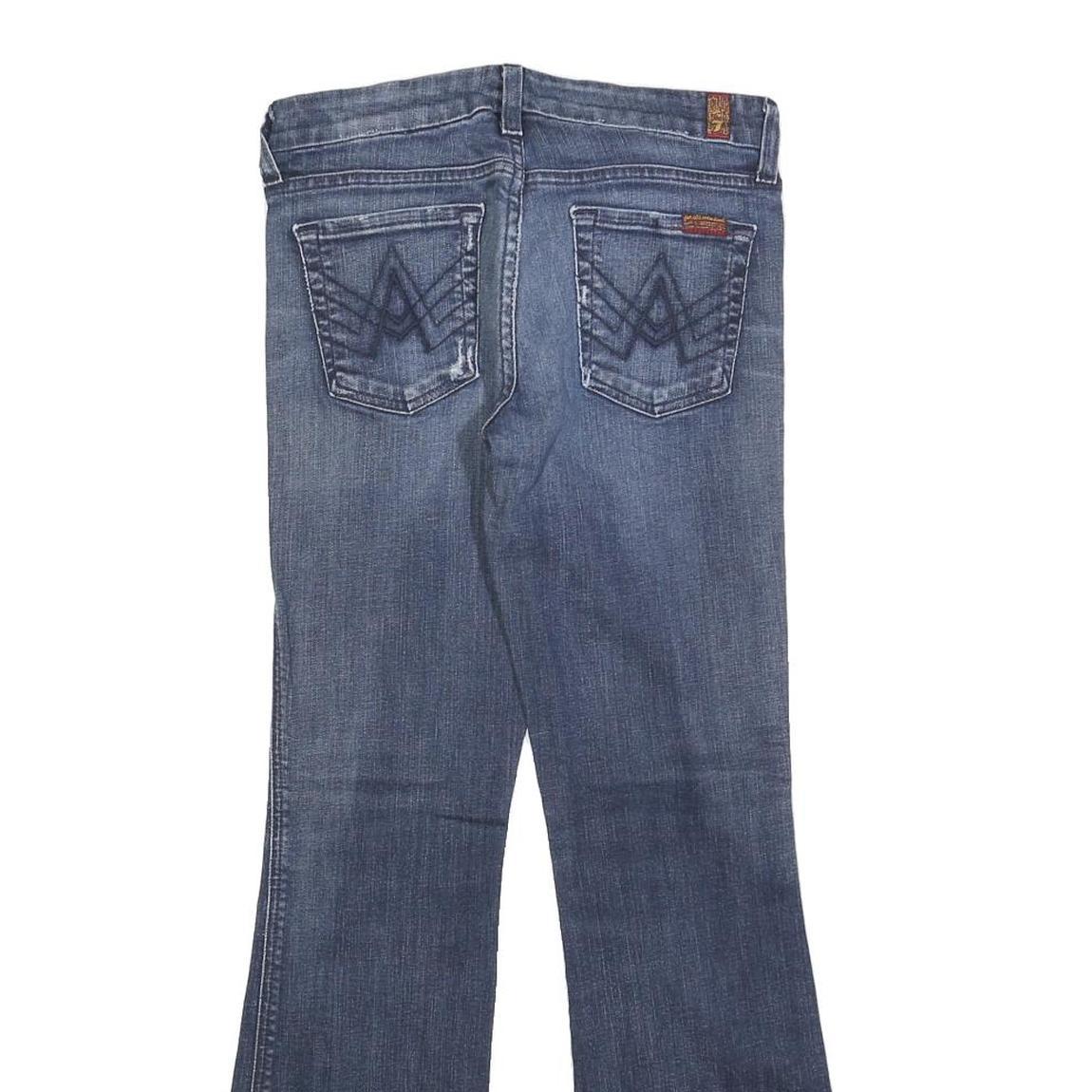 7 FOR ALL MANKIND Womens Jeans Blue Slim Flared Denim Medium W26 L28 Stylish