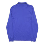 POLO RALPH LAUREN Mens Blue Long Sleeve Plain S Polo Shirt Cotton Classic