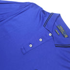 POLO RALPH LAUREN Mens Blue Long Sleeve Plain S Polo Shirt Cotton Classic