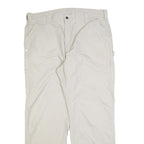 CARHARTT Mens Regular Beige Cotton Blend Work Trousers W40 L32 Zip Closure