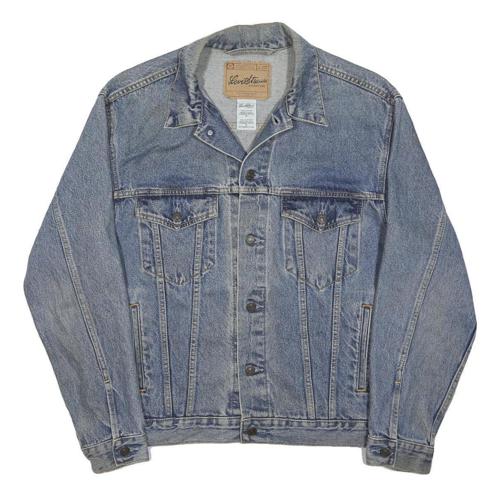 LEVI'S Mens Blue Denim Jacket M Cotton Button Closure Classic Fit Plain