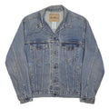 LEVI'S Mens Blue Denim Jacket M Cotton Button Closure Classic Fit Plain
