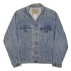 LEVI'S Mens Blue Denim Jacket M Cotton Button Closure Classic Fit Plain