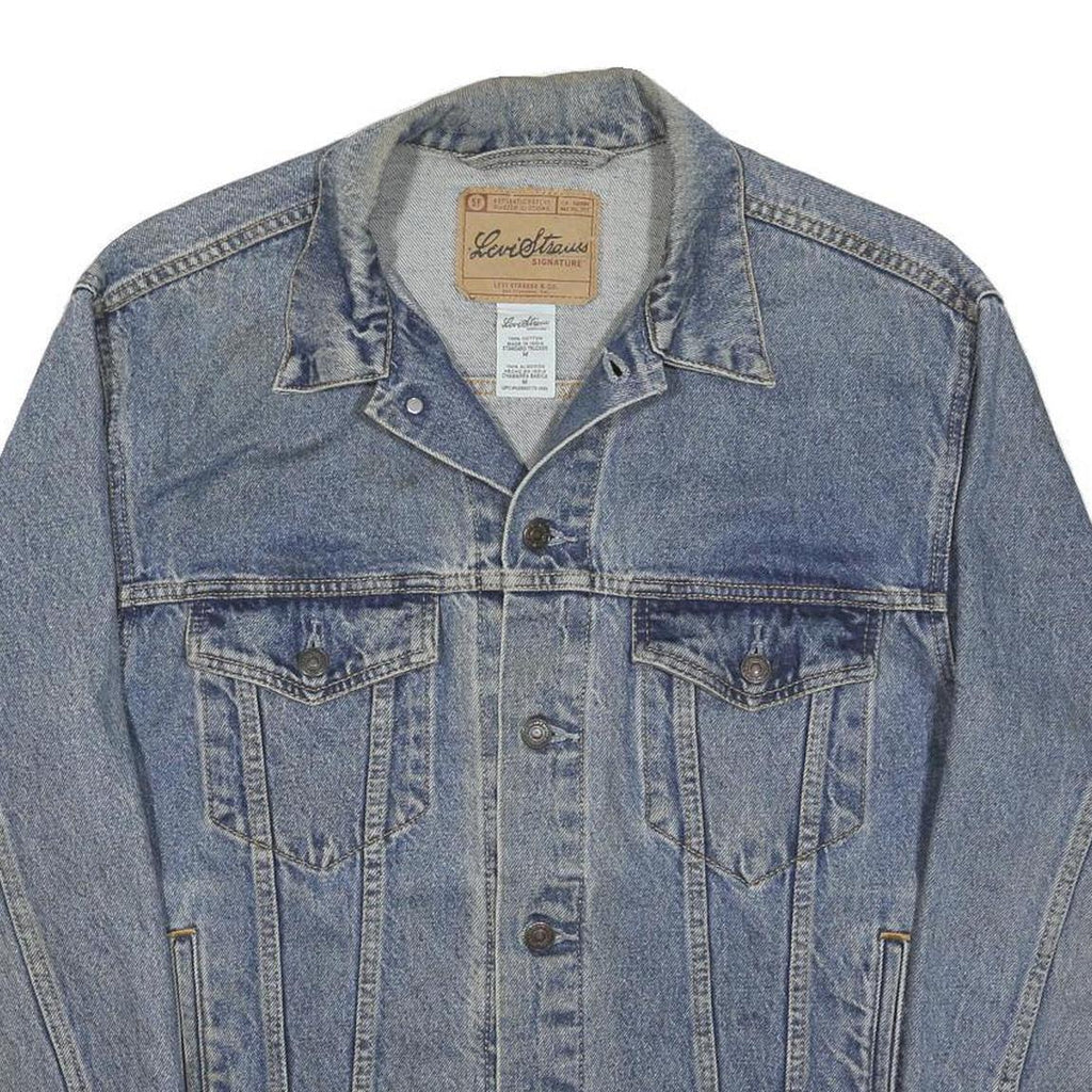 LEVI'S Mens Blue Denim Jacket M Cotton Button Closure Classic Fit Plain