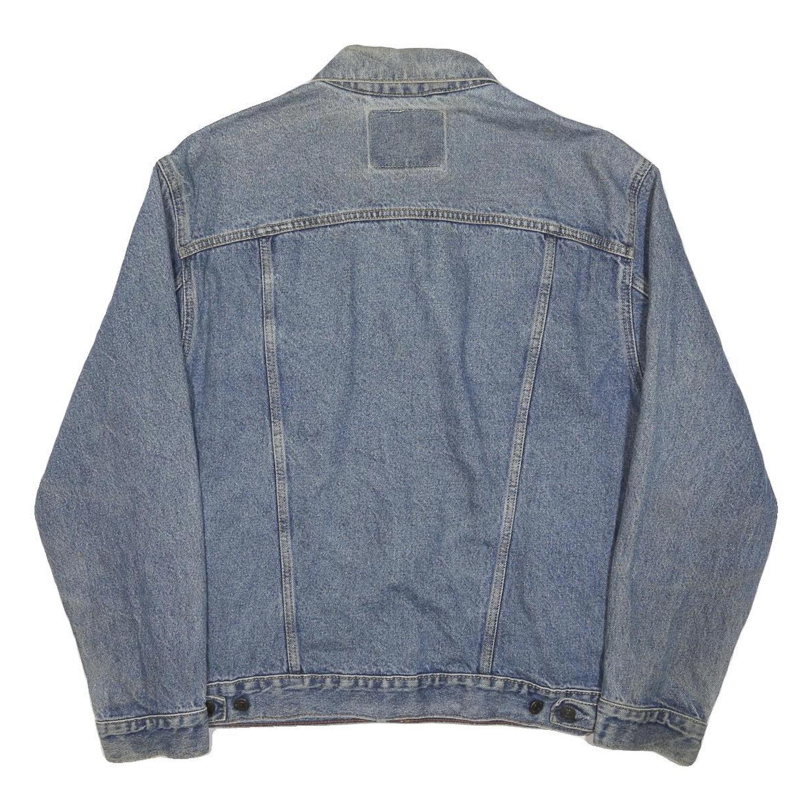 LEVI'S Mens Blue Denim Jacket M Cotton Button Closure Classic Fit Plain