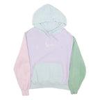 KARL KANI Womens Pastel Blue & Lilac Colourblock Hoodie XS Cotton Blend Casual
