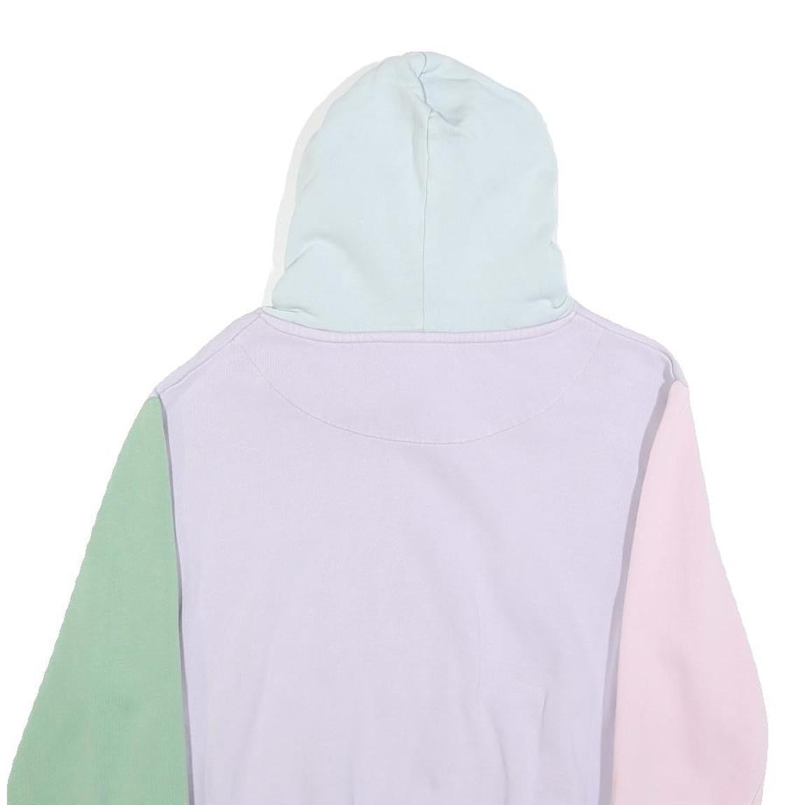 KARL KANI Womens Pastel Blue & Lilac Colourblock Hoodie XS Cotton Blend Casual