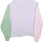 KARL KANI Womens Pastel Blue & Lilac Colourblock Hoodie XS Cotton Blend Casual
