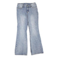 Womens Light Blue Regular Fit Flared Denim Cotton Blend Jeans W28 L32