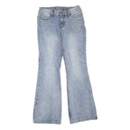 Womens Light Blue Regular Fit Flared Denim Cotton Blend Jeans W28 L32