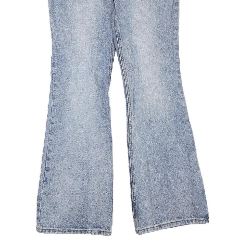 Womens Light Blue Regular Fit Flared Denim Cotton Blend Jeans W28 L32