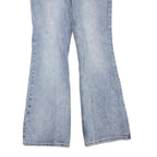Womens Light Blue Regular Fit Flared Denim Cotton Blend Jeans W28 L32