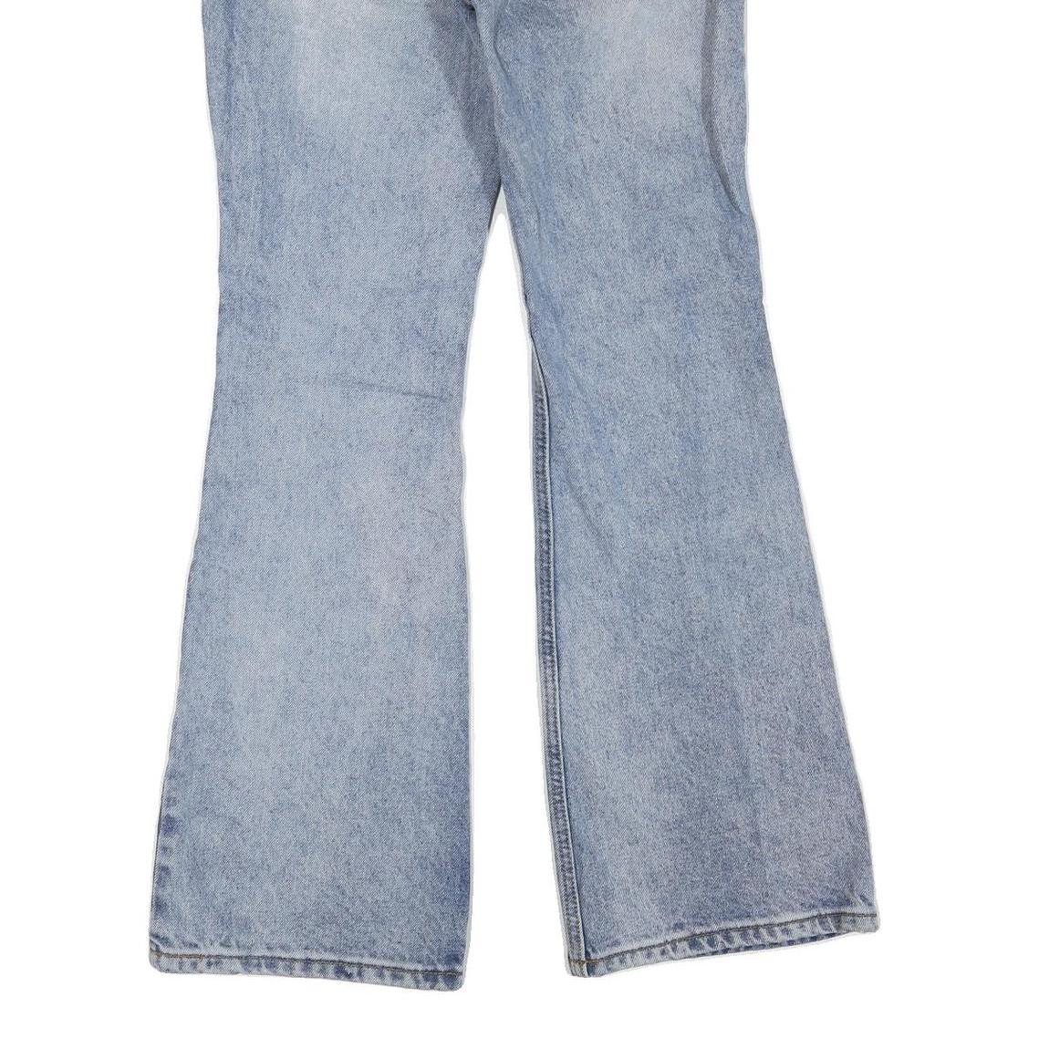 Womens Light Blue Regular Fit Flared Denim Cotton Blend Jeans W28 L32