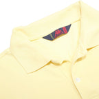 KAPPA Mens Yellow Long Sleeve Plain Polo Shirt L Cotton Casual Classic Fit