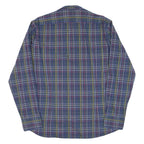 BOSS Mens Shirt Blue Check Long Sleeve L