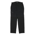 CUTTING EDGE Mens Polyester Blend Black Regular Fit Straight Trousers W30 L31