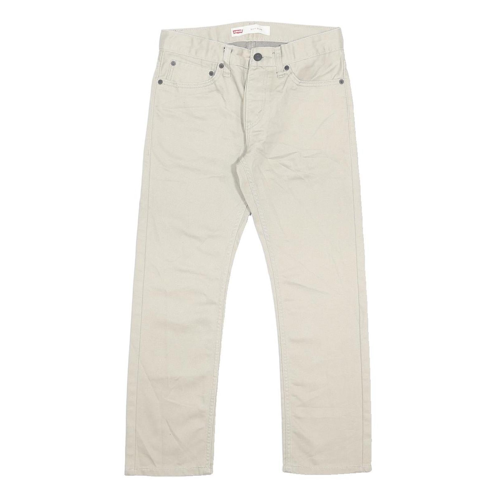 LEVI'S 511 Slim Boys Jeans Beige Slim Skinny Denim Medium W28 L28 Slim Fit Zip