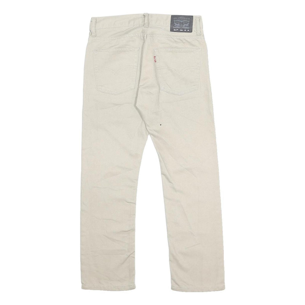 LEVI'S 511 Slim Boys Jeans Beige Slim Skinny Denim Medium W28 L28 Slim Fit Zip