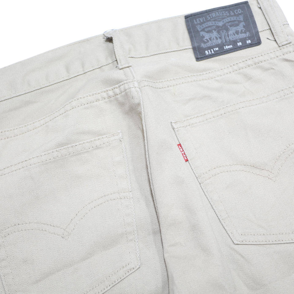 LEVI'S 511 Slim Boys Jeans Beige Slim Skinny Denim Medium W28 L28 Slim Fit Zip