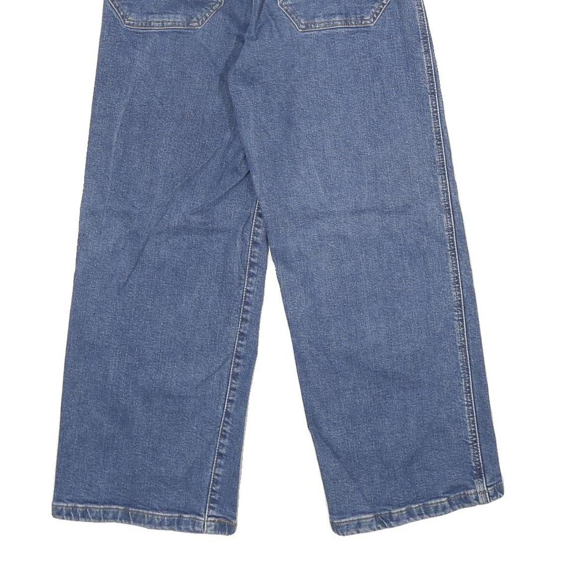 LEVI'S Mile High Cropped Wide Leg Womens Jeans Blue Regular Wide-Leg Denim W24