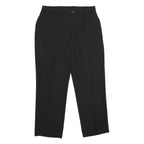 DELMOD INTERNATIONAL Womens Polyester Black Regular Straight Trousers W30 L28
