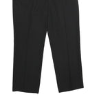 DELMOD INTERNATIONAL Womens Polyester Black Regular Straight Trousers W30 L28