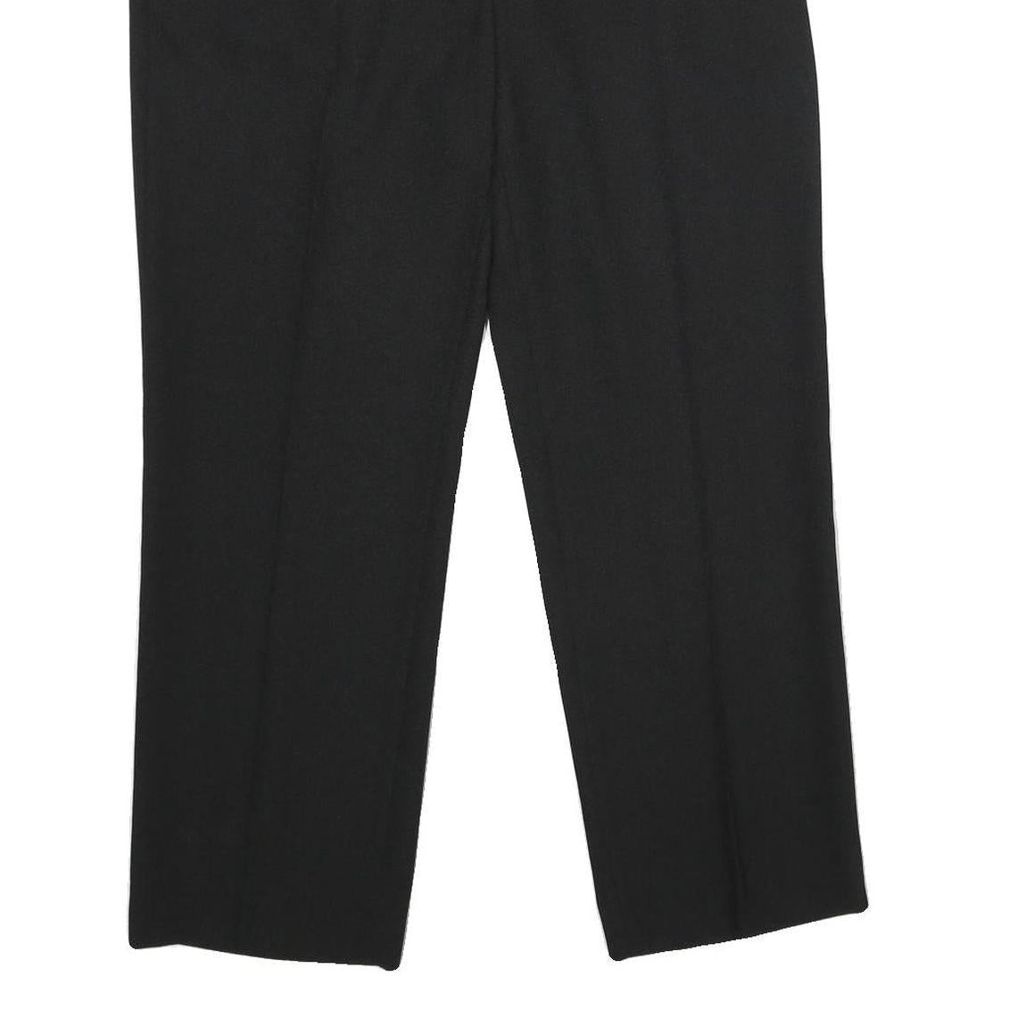 DELMOD INTERNATIONAL Womens Polyester Black Regular Straight Trousers W30 L28