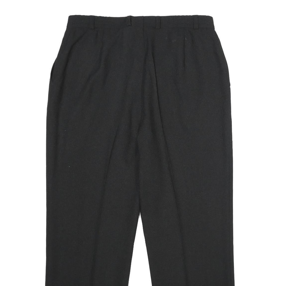 DELMOD INTERNATIONAL Womens Polyester Black Regular Straight Trousers W30 L28