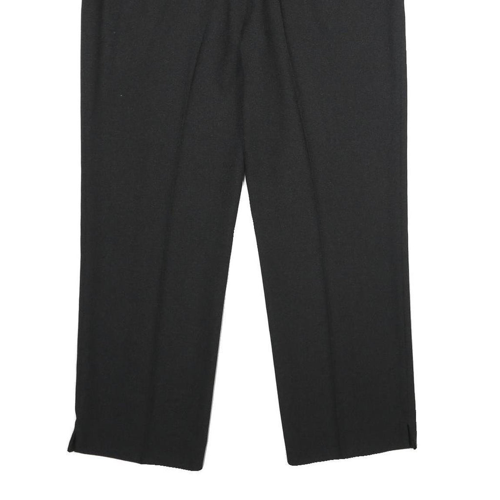 DELMOD INTERNATIONAL Womens Polyester Black Regular Straight Trousers W30 L28