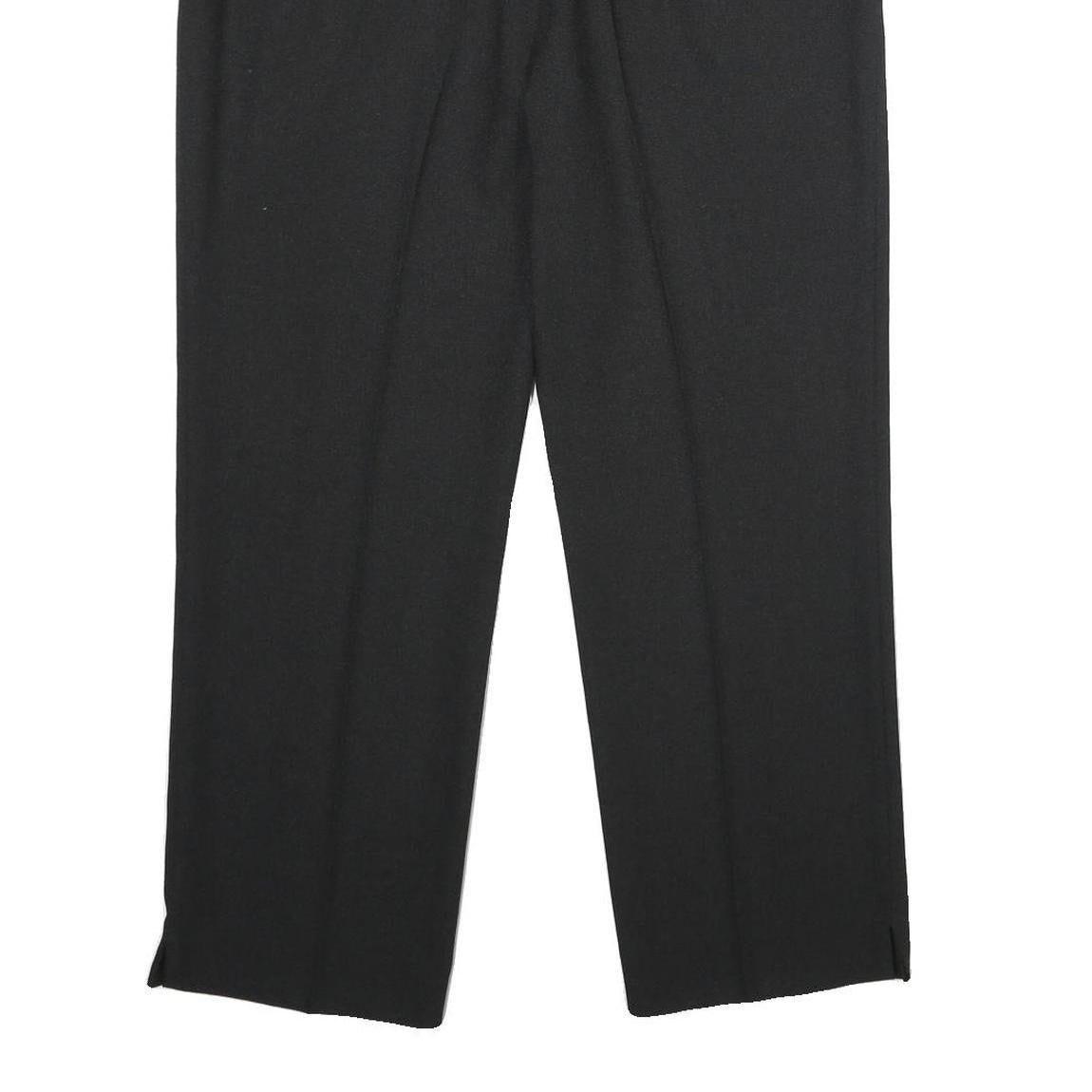 DELMOD INTERNATIONAL Womens Polyester Black Regular Straight Trousers W30 L28