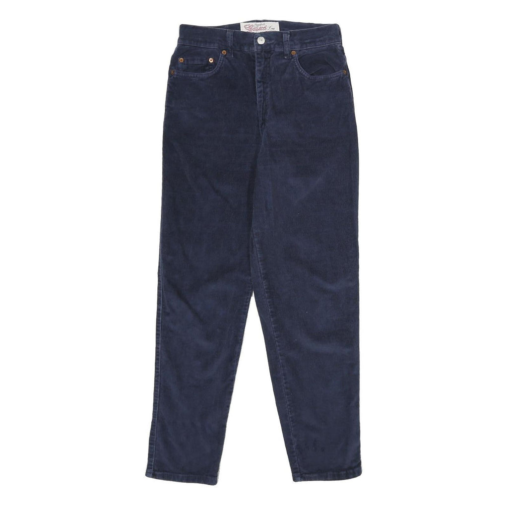 CASUCCI Womens Cotton Navy Regular Fit Straight Leg Trousers W26 L30 Classic