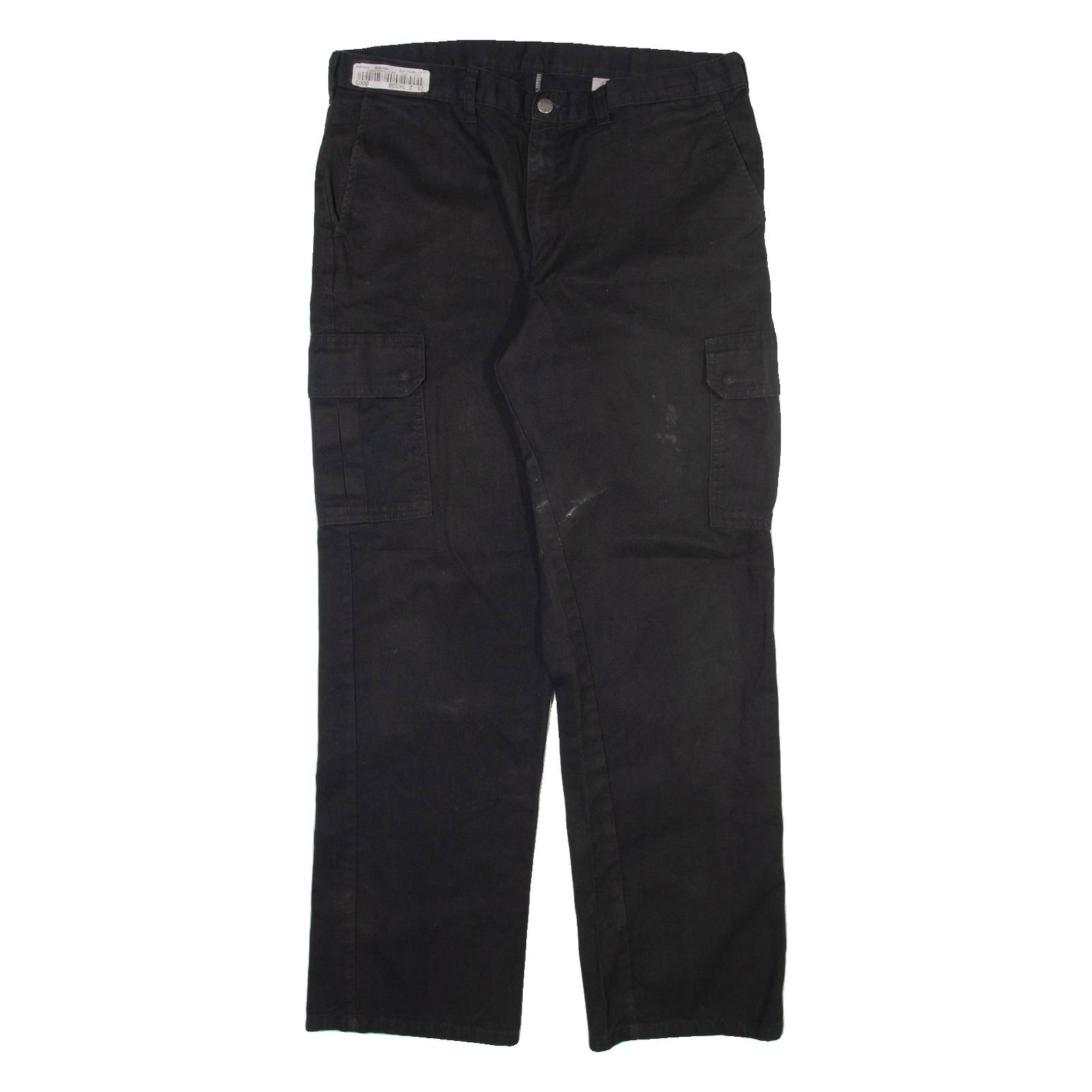 DICKIES Cargo Mens Trousers Black Relaxed Straight W36 L32