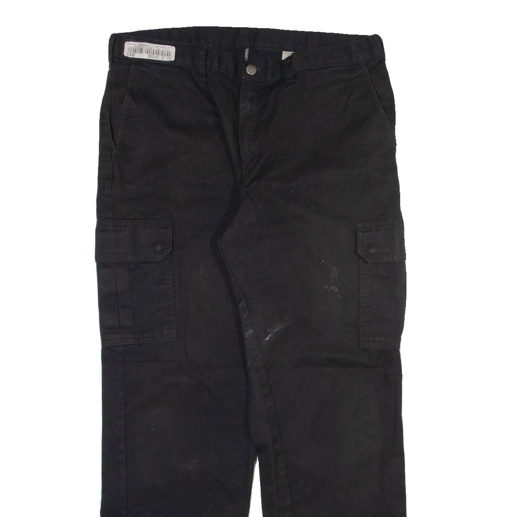 DICKIES Cargo Mens Trousers Black Relaxed Straight W36 L32