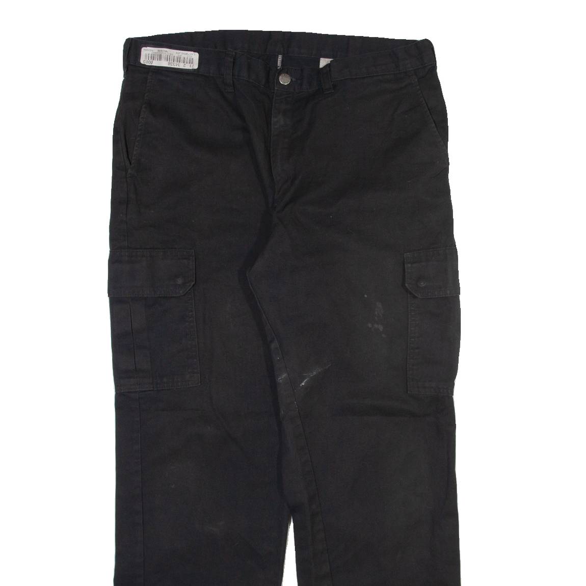 DICKIES Cargo Mens Trousers Black Relaxed Straight W36 L32