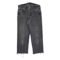 LEVI'S 501 Mens Jeans Black Regular Straight Denim Raw W33 L24 Button Closure