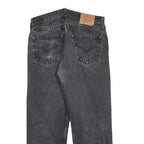 LEVI'S 501 Mens Jeans Black Regular Straight Denim Raw W33 L24 Button Closure