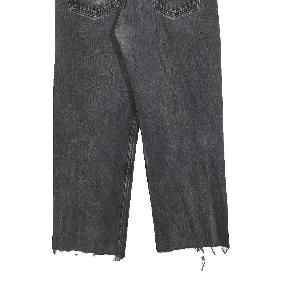 LEVI'S 501 Mens Jeans Black Regular Straight Denim Raw W33 L24 Button Closure