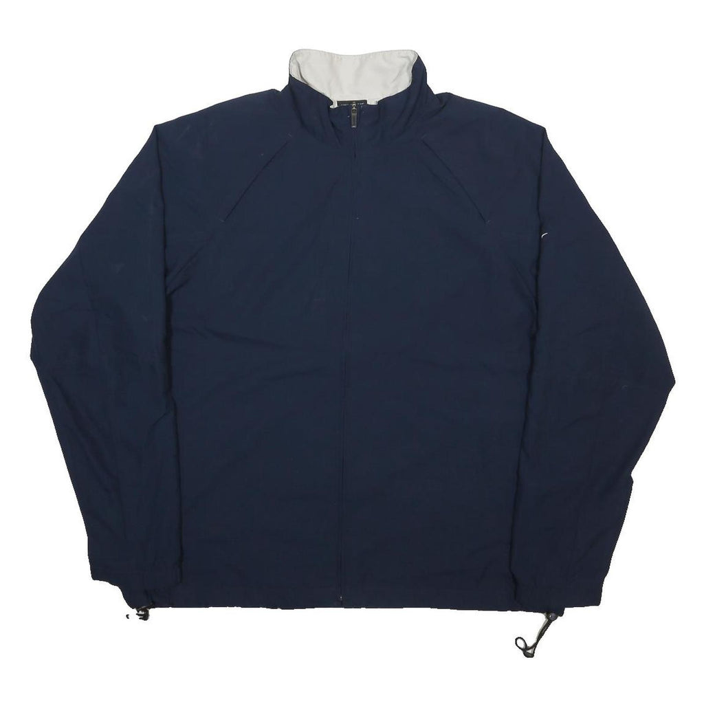 NIKE Mens Navy Blue Sports Zip Jacket XL Polyester Plain Breathable Casual