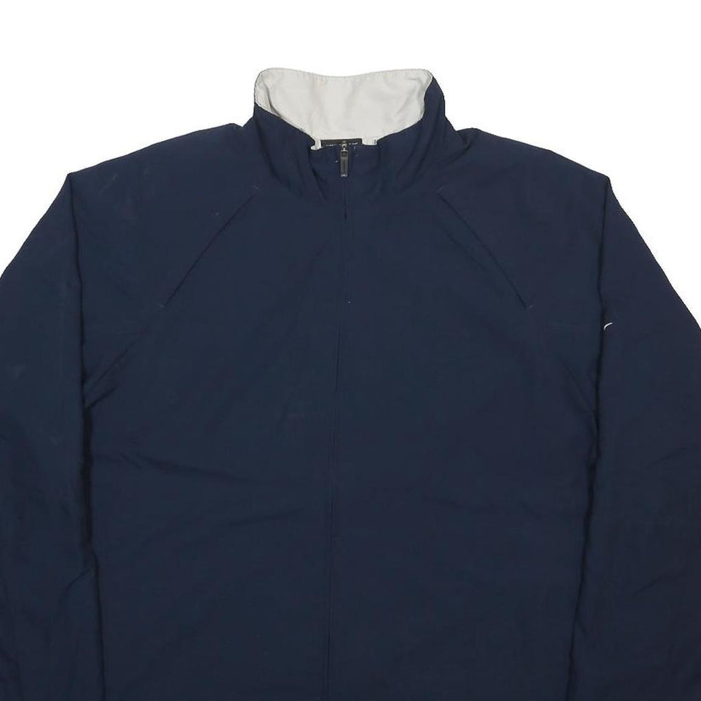NIKE Mens Navy Blue Sports Zip Jacket XL Polyester Plain Breathable Casual