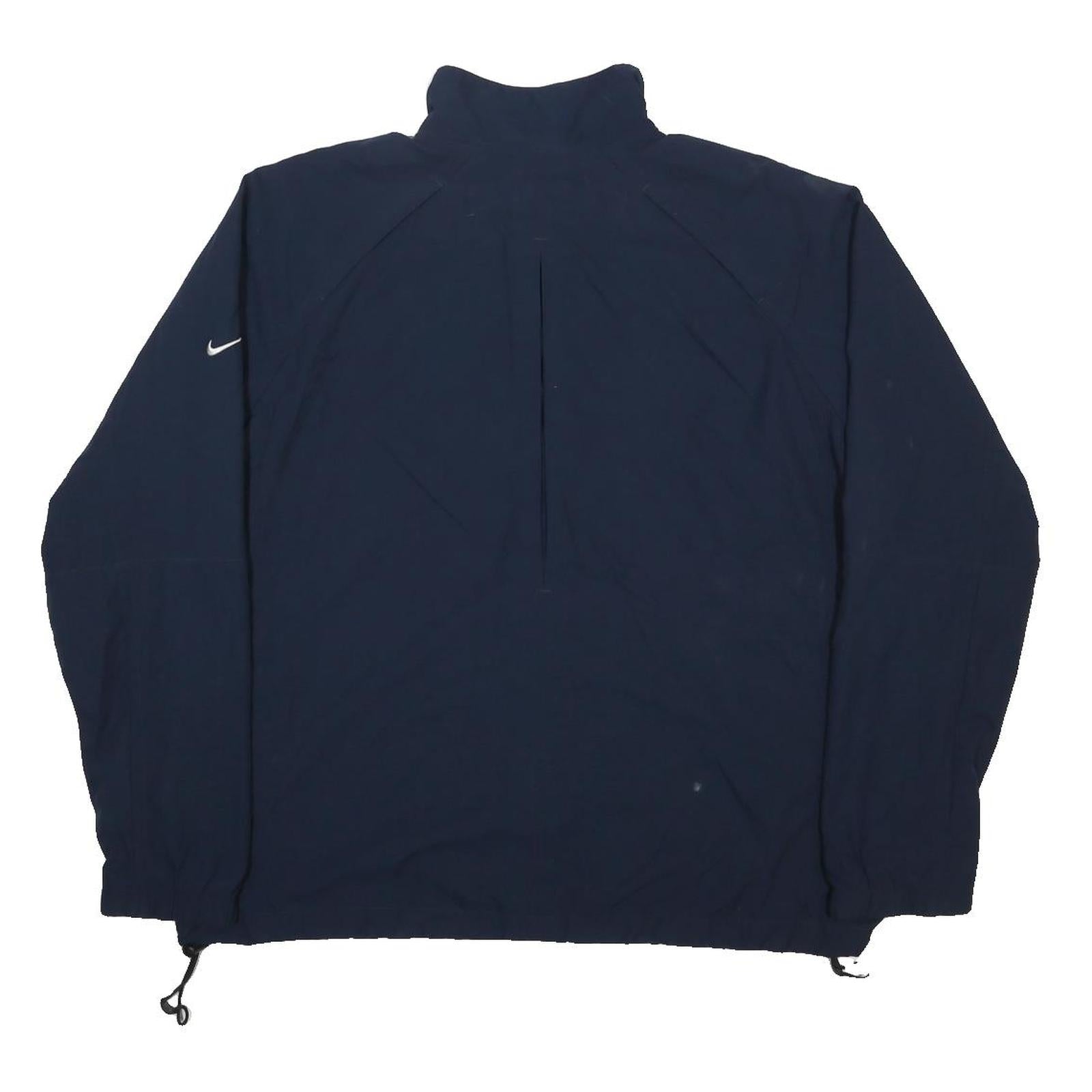 NIKE Mens Navy Blue Sports Zip Jacket XL Polyester Plain Breathable Casual