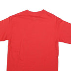 MAJESTIC Mens Red Texas Rangers Graphic T-Shirt M Short Sleeve Crew Neck World