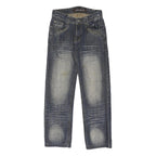 JUEDINI Womens Classic Blue Denim Jeans W28 L30 Embellished Pocket Detail