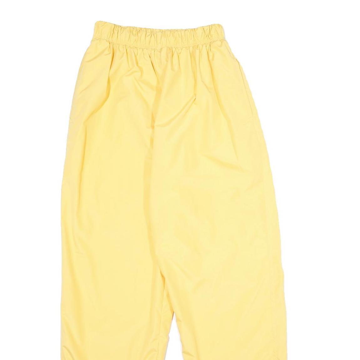 Womens Yellow Joggers UK 10 W22 L30 Relaxed Tapered Fit Drawstring Closure