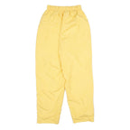 Womens Yellow Joggers UK 10 W22 L30 Relaxed Tapered Fit Drawstring Closure