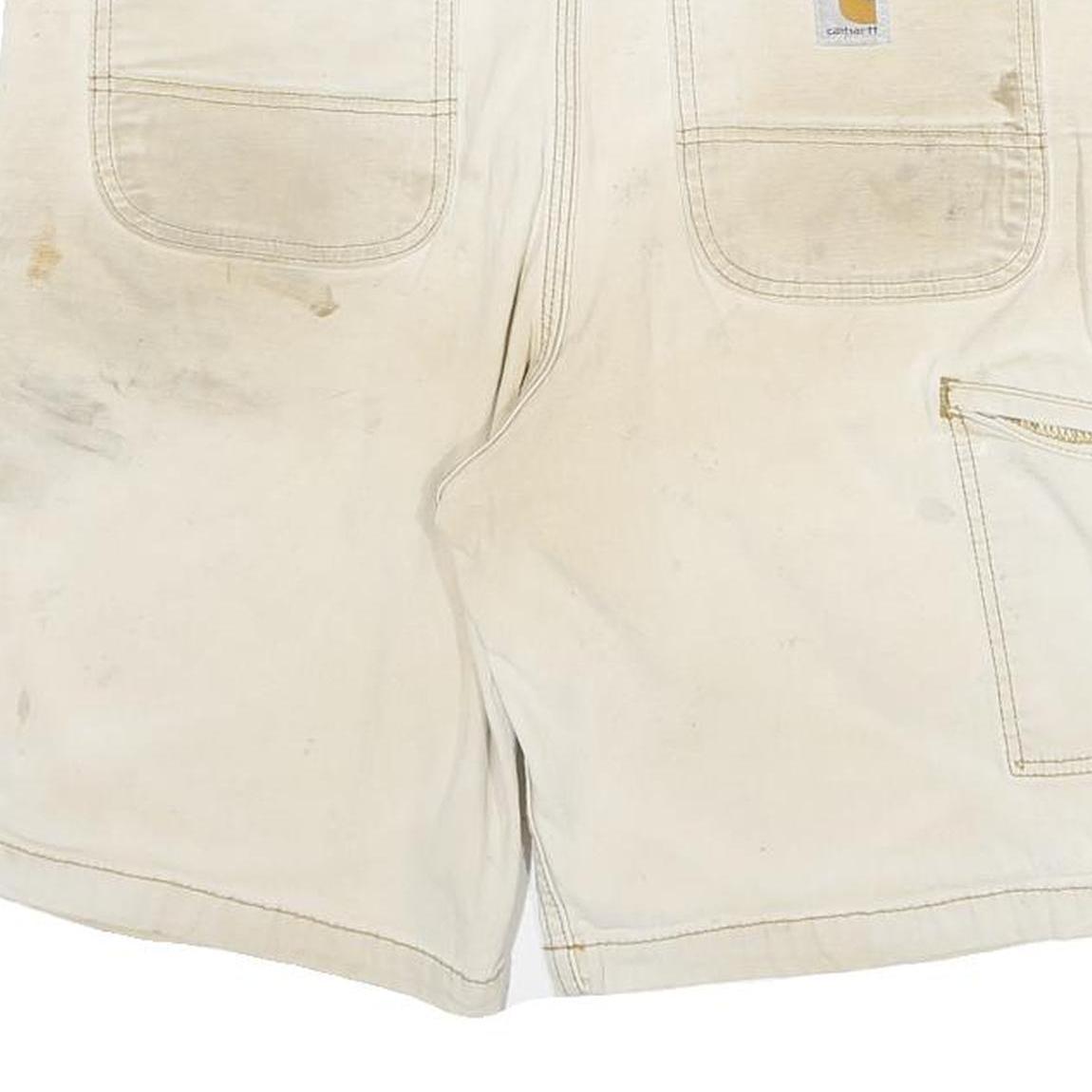 CARHARTT Mens Shorts Beige XL W34 Cotton Blend Casual Workwear Utility