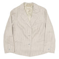 Womens Blazer Jacket Grey 90s Striped L