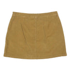 FAT FACE Womens Beige Cotton Blend Button Front Mini Skirt UK 12 Casual Pockets